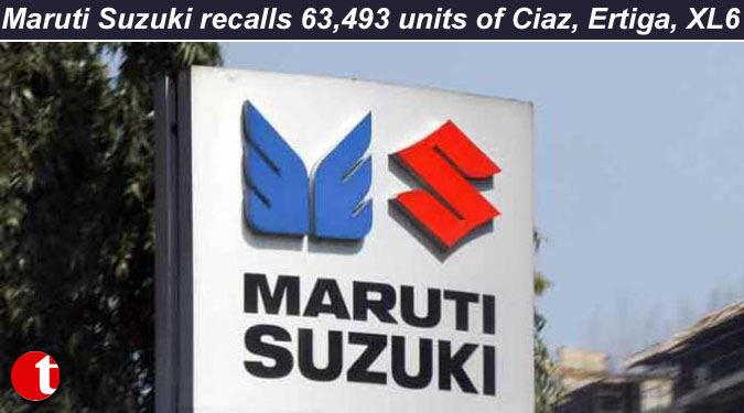 Maruti Suzuki recalls 63,493 units of Ciaz, Ertiga, XL6
