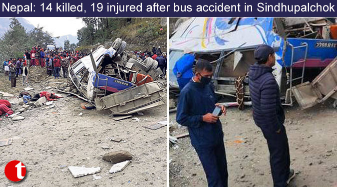 Nepal: 14 killed, 19 injured after bus accident in Sindhupalchok