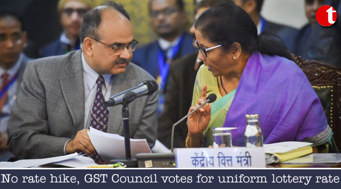 No rate hike, GST Council votes for uniform lottery rate