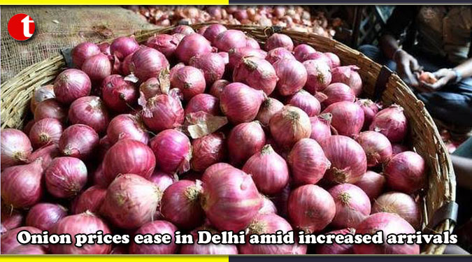 Onion prices ease in Delhi amid increased arrivals