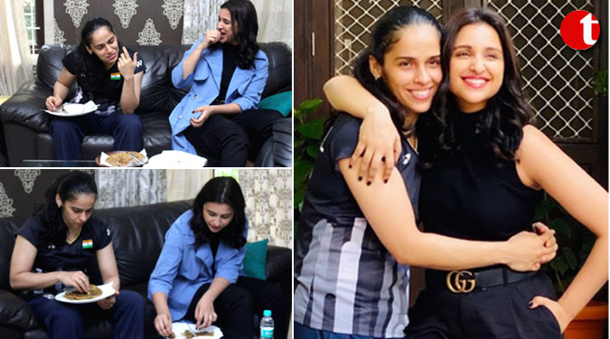 Saina treats Parineeti with mother''s special aloo parathas