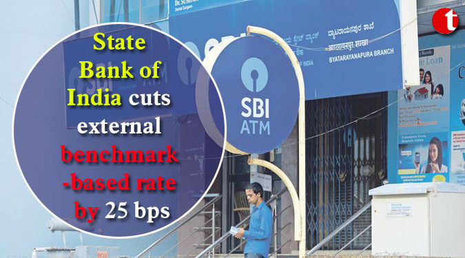 State Bank of India cuts external benchmark-based rate by 25 bps