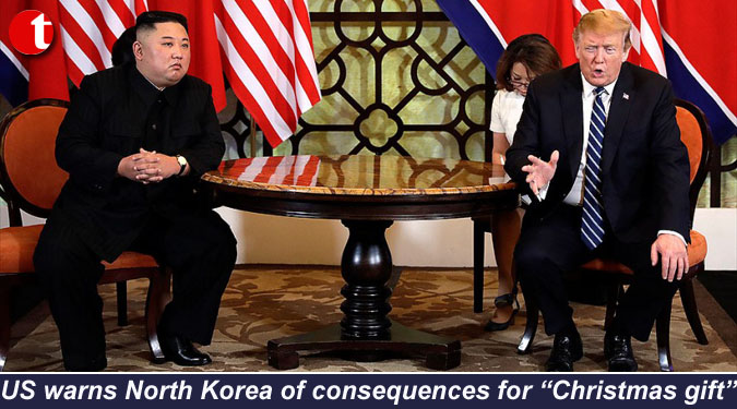 US warns North Korea of consequences for “Christmas gift”