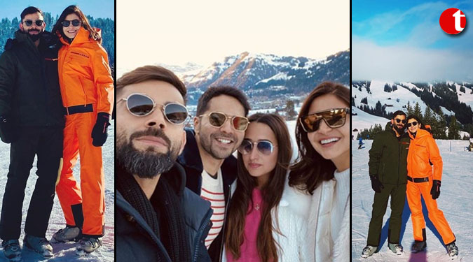 Anushka and Virat bump into Varun and Natasha in Gstaad