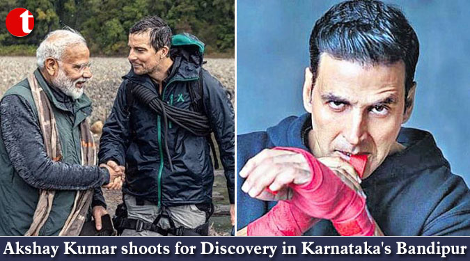 Akshay Kumar shoots for Discovery in Karnataka's Bandipur