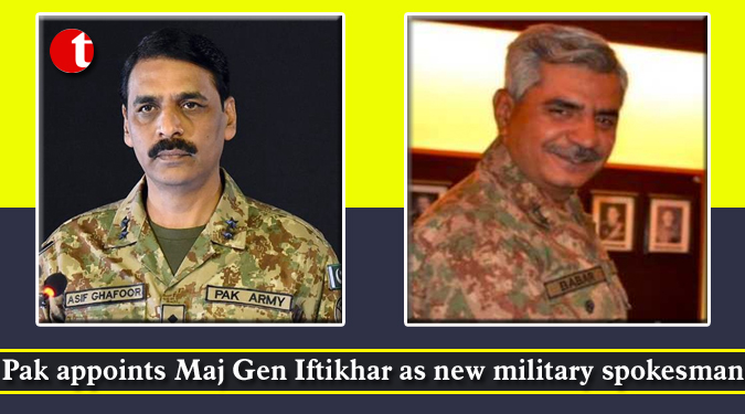 Pak appoints Maj Gen Iftikhar as new military spokesman
