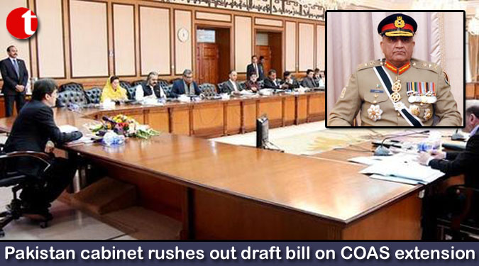 Pakistan cabinet rushes out draft bill on COAS extension
