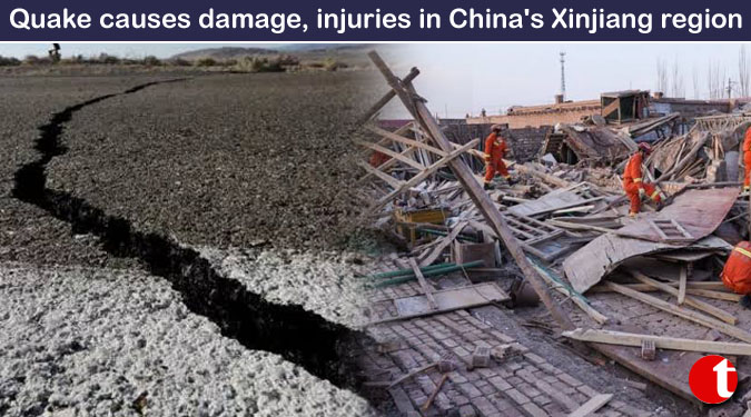 Quake causes damage, injuries in China's Xinjiang region