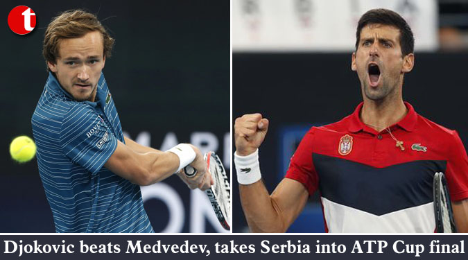 Djokovic beats Medvedev, takes Serbia into ATP Cup final