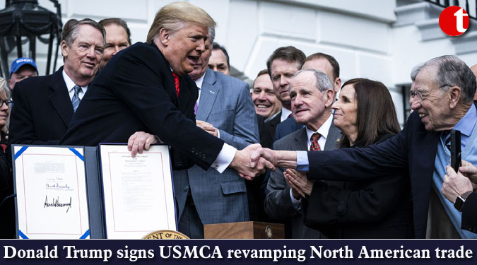 Trump signs USMCA revamping North American trade