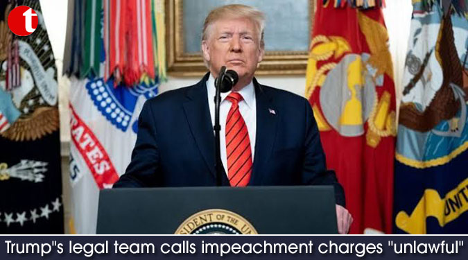 Trump''s legal team calls impeachment charges ''unlawful''