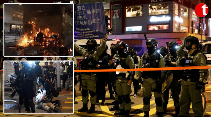 HK police arrest 400 protesters following NY march