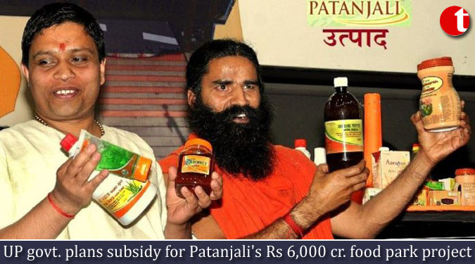 UP govt. plans subsidy for Patanjali's Rs 6,000 cr. food park project