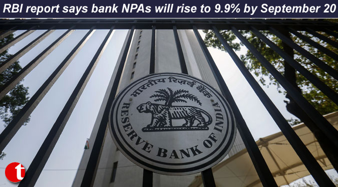 RBI report says bank NPAs will rise to 9.9% by September 20