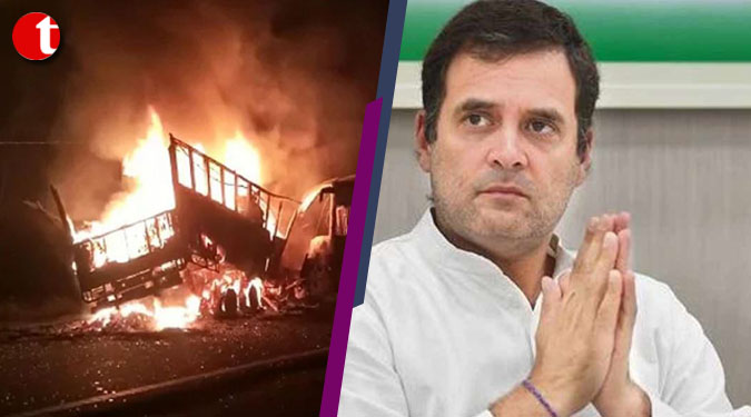 UP bus tragedy: Rahul Gandhi expresses condolences