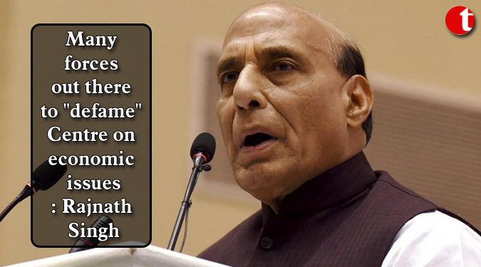 Many forces out there to "defame" Centre on economic issues: Rajnath Singh