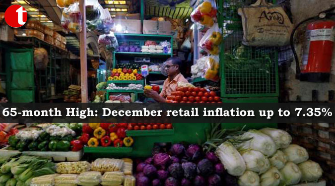 65-month High: Dec retail inflation up to 7.35%