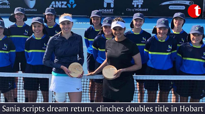 Sania scripts dream return, clinches doubles title in Hobart