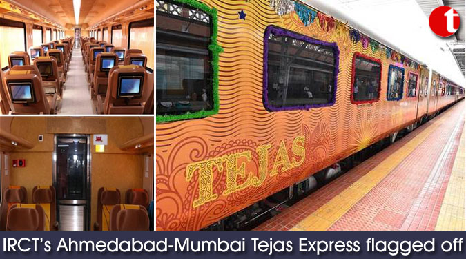 IRCT’s Ahmedabad-Mumbai Tejas Express flagged off