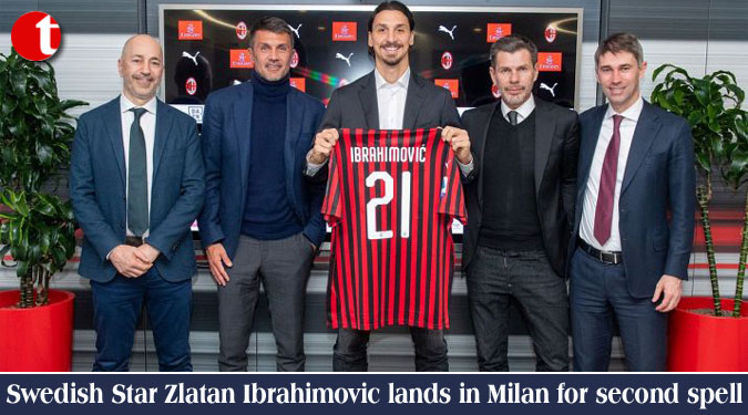 Swedish Star Zlatan Ibrahimovic lands in Milan for second spell
