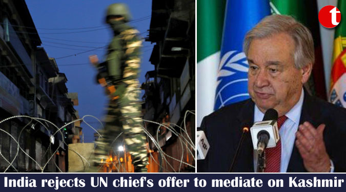 India rejects UN chief’s offer to mediate on Kashmir