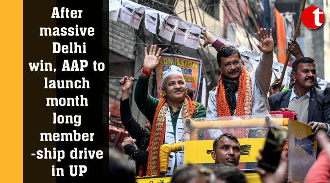 After massive Delhi win, AAP to launch month-long membership drive in UP