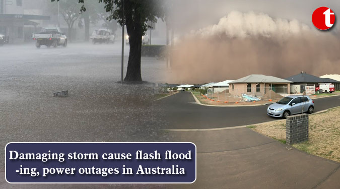 Damaging storm cause flash flooding, power outages in Australia