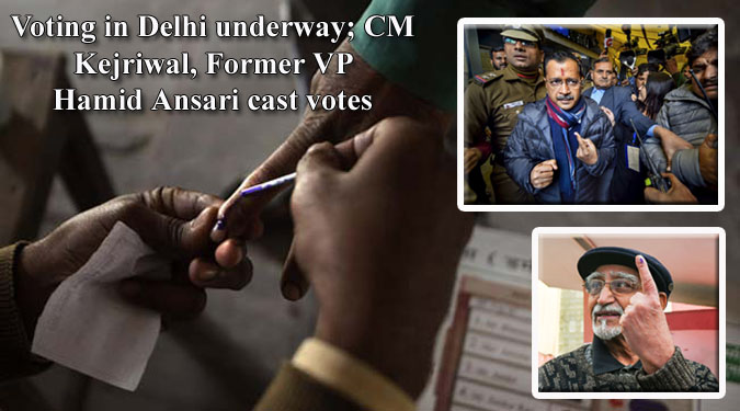 Voting in Delhi underway; CM Kejriwal, Former VP Hamid Ansari cast votes