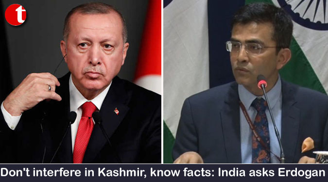 Don't interfere in Kashmir, know facts: India asks Erdogan