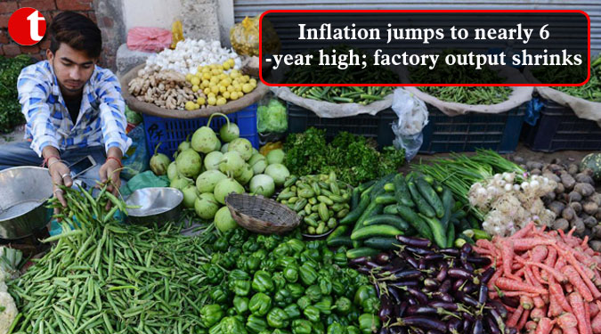 Inflation jumps to nearly 6-year high; factory output shrinks