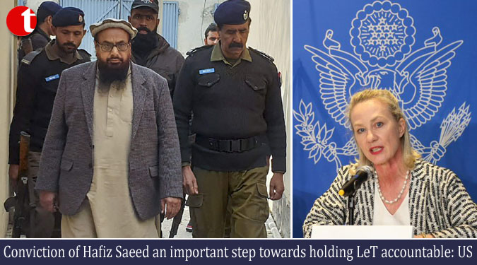 Conviction of Hafiz Saeed an important step towards holding LeT accountable: US