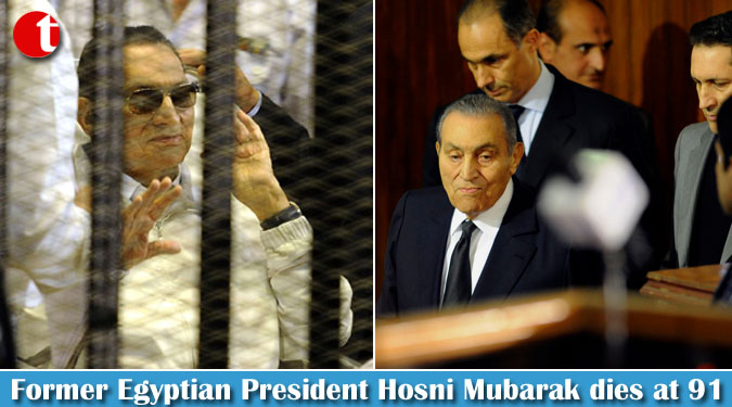Former Egyptian President Hosni Mubarak dies at 91
