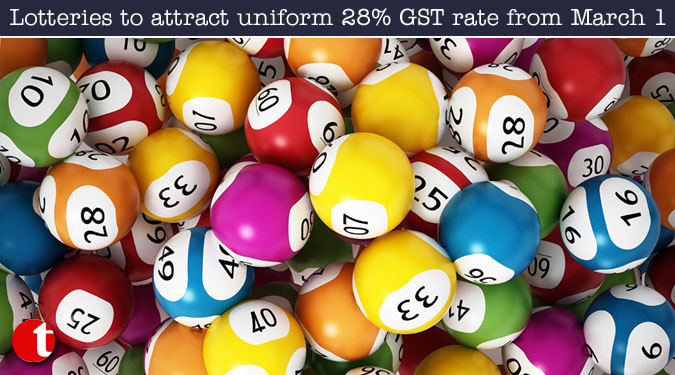 Lotteries to attract uniform 28% GST rate from March 1