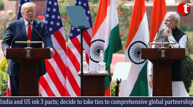 India and US ink 3 pacts; decide to take ties to comprehensive global partnership