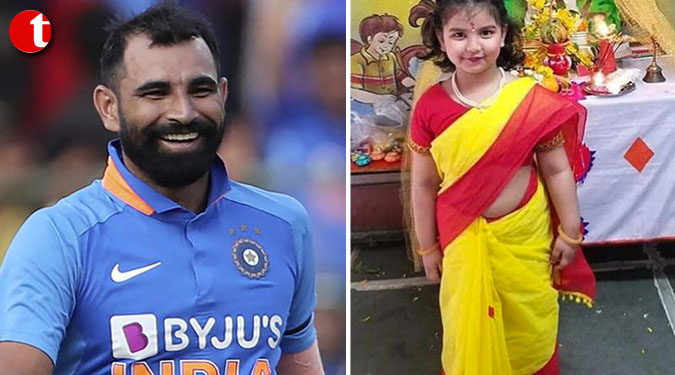 Shami Trolled for Photo of Daughter Celebrating Saraswati Puja