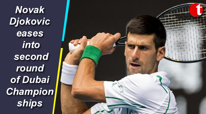 Novak Djokovic eases into second round of Dubai Championships