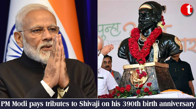 PM Modi pays tributes to Shivaji on his 390th birth anniversary
