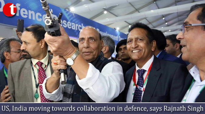 US, India moving towards collaboration in defence, says Rajnath Singh