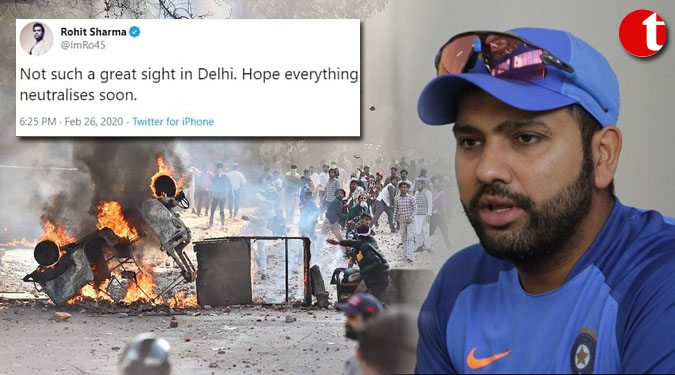 Hope everything neutralises soon: Rohit on Delhi violence