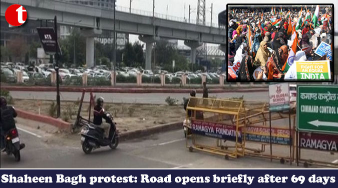 Shaheen Bagh protest: Road opens briefly after 69 days