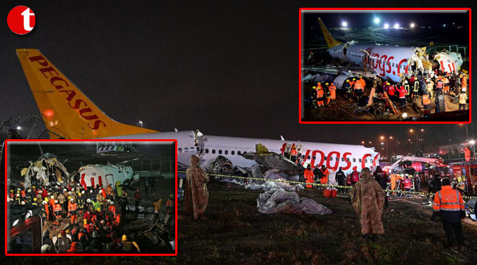 Plane skids off runway in Istanbul, 3 killed, 179 injured