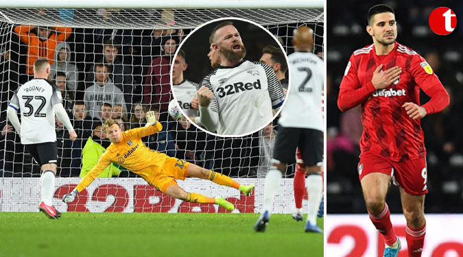 Rooney marks 500th game with Panenka in Derby's draw with Fulham