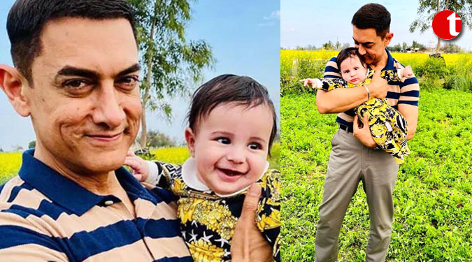 Aamir cuddles Gippy Grewal”s son, pic goes viral