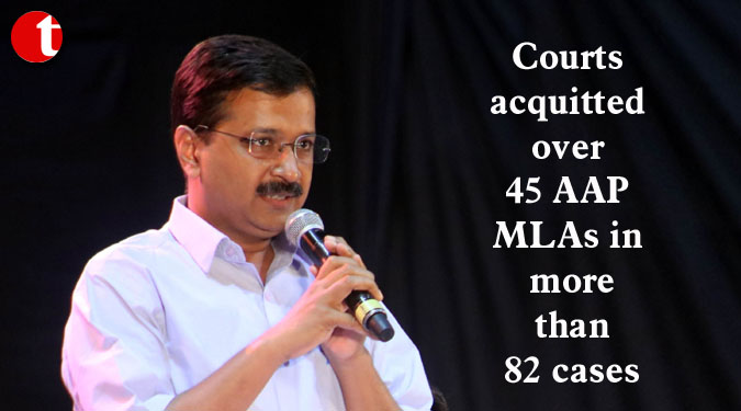 'Courts acquitted over 45 AAP MLAs in more than 82 cases''