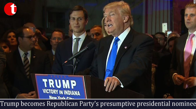 Trump becomes Republican Party's presumptive presidential nominee
