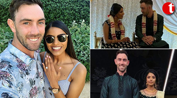 Glenn Maxwell goes all indian in engagement to Vini Raman