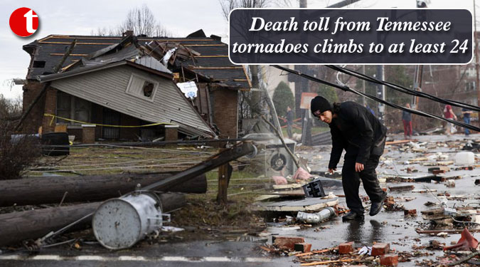 Death toll from Tennessee tornadoes climbs to at least 24