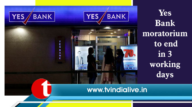 Yes Bank moratorium to end in 3 working days