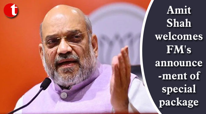 Amit Shah welcomes FM's announcement of special package