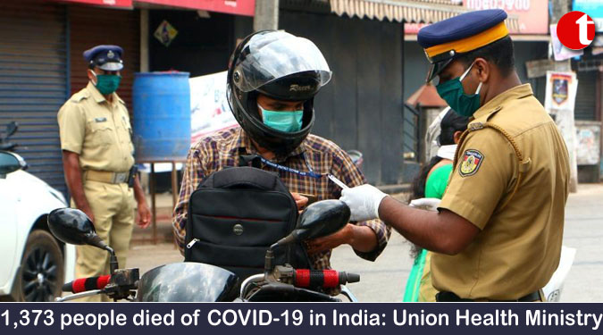 1,373 people died of COVID-19 in India: Union Health Ministry